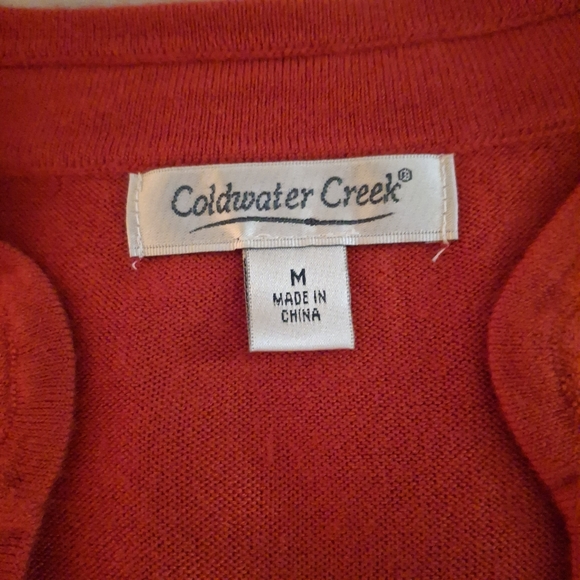 Coldwater Creek Women's Casual Red Tunic Lightweight Sweater - Picture 4 of 8
